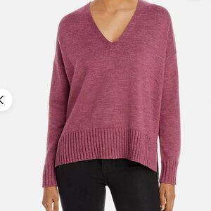 Eileen Fisher Women's V-Neck Sweater - Superfine Merino - Mauve Large